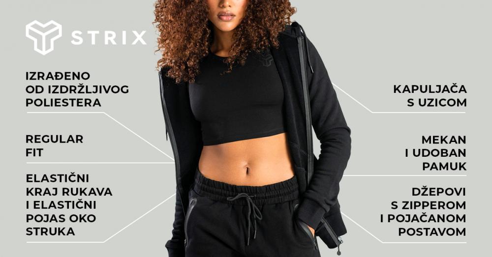 Ženska dukserica Zip Up Nova Black - STRIX