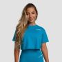 Ženski Crop Top Limitless Aquamarine - GymBeam