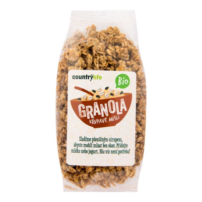 BIO Granola - Hrskave Zobene Pahuljice 350 g - Country Life