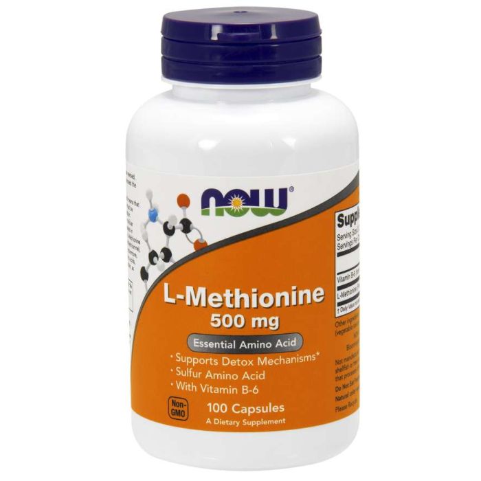 L-Metionin 500 mg - NOW Foods