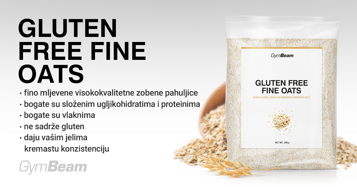 Fine bezglutenske zobene pahuljice - GymBeam